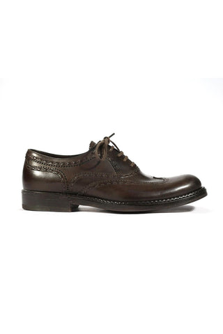 Bottega Veneta Men's Brown Leather Lace-Up Designer Shoes (BOT1501)