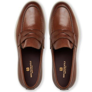 Bruno Magli Ettore Men's Shoes Calf-Skin Leather Slip-On Penny Loafer (BM1038)-AmbrogioShoes