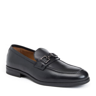 Bruno Magli Fiorenzo black leather loafer.