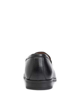 Bruno Magli Flavio black tumbled leather penny loafer view 4.