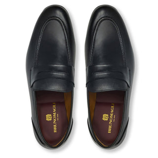 Bruno Magli Lastra Men's Shoes Calf-Skin Leather Penny Loafer (BM1093)-AmbrogioShoes