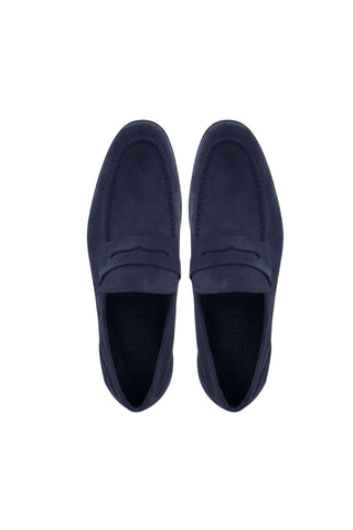 Bruno Magli Lastra Suede Unlined Slip-On Penny Loafer (BM1028)-AmbrogioShoes
