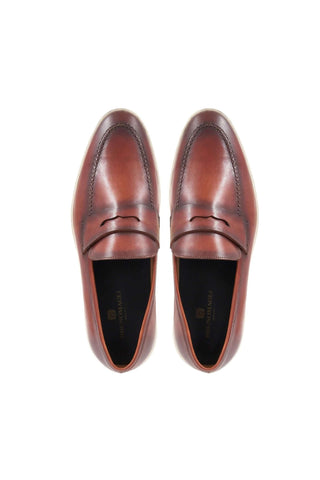 Bruno Magli Prato Calf-Skin Leather Horse-Bit Slip-On Penny Loafer (BM1003)-AmbrogioShoes