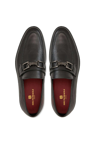 Bruno Magli Prato Leather Horse-Bit Sneaker (BM1002)-AmbrogioShoes