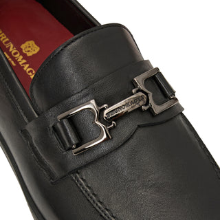 Bruno Magli Prato Men's Shoes Calf-Skin Leather Horse-Bit Sneaker (BM1002)-AmbrogioShoes