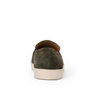 Bruno Magli Prato Men's Shoes Suede Leather Slip-On Penny Loafer (BM1003)-AmbrogioShoes