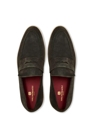 Bruno Magli Prato Suede Slip-On Penny Loafer (BM1003)-AmbrogioShoes