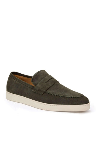 Bruno Magli Prato Suede Slip-On Penny Loafer (BM1003)-AmbrogioShoes