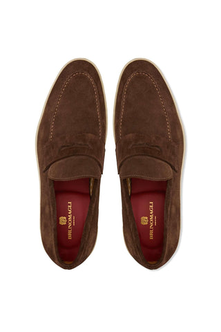 Bruno Magli Prato Suede Slip-On Penny Loafer (BM1003)-AmbrogioShoes