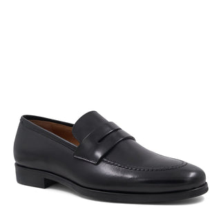 Bruno Magli Preston Burnished Calf-Skin Leather Penny Loafer (BM1074)-AmbrogioShoes