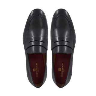 Bruno Magli Preston Men's Shoes Burnished Calf-Skin Leather Penny Loafer (BM1074)-AmbrogioShoes