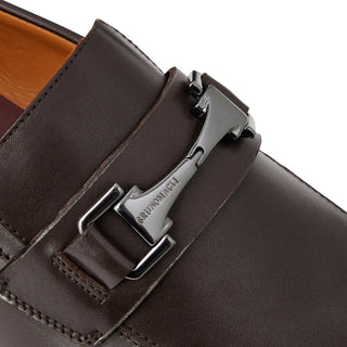 Bruno Magli Raging Men's Shoes Calf-Skin Leather Horse-Bit Loafer (BM1024)-AmbrogioShoes