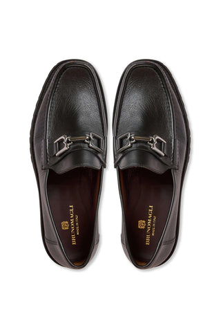 Bruno Magli Rocky Calf-Skin Leather Horse-Bit Loafers (BM1009)-AmbrogioShoes