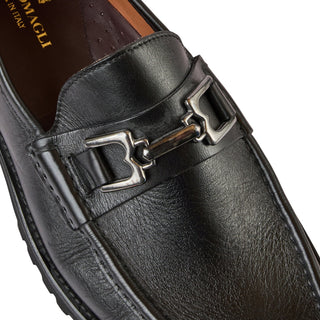 Bruno Magli Rocky Men's Shoes Calf-Skin Leather Horse-Bit Loafers (BM1009)-AmbrogioShoes