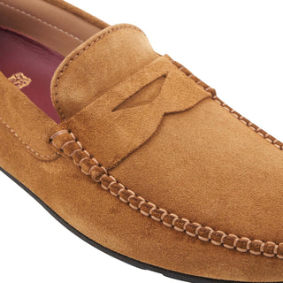 Bruno Magli Taranto Suede Moccasin Penny Driver-AmbrogioShoes