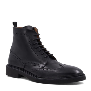 Bruno Magli Vincenzo Men's Shoes Supple Calf-Skin Leather Wing-Tip Boot (BM1055)-AmbrogioShoes