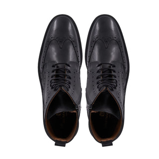 Bruno Magli Vincenzo Men's Shoes Supple Calf-Skin Leather Wing-Tip Boot (BM1055)-AmbrogioShoes