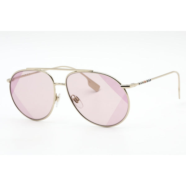 Burberry 0BE3138 Sunglasses Light Gold/Pink UV Print-AmbrogioShoes