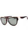 11096G - Red Havana/Grey Mirror Silver