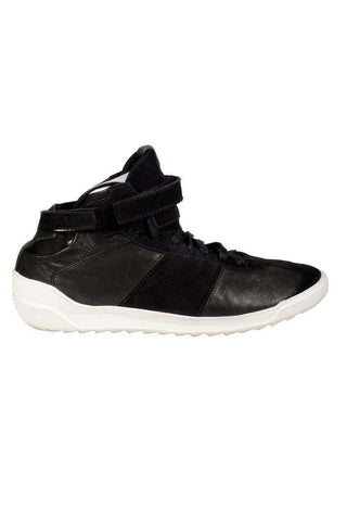 Burberry Black High-Top Leather Sneakers (BUR039)-AmbrogioShoes
