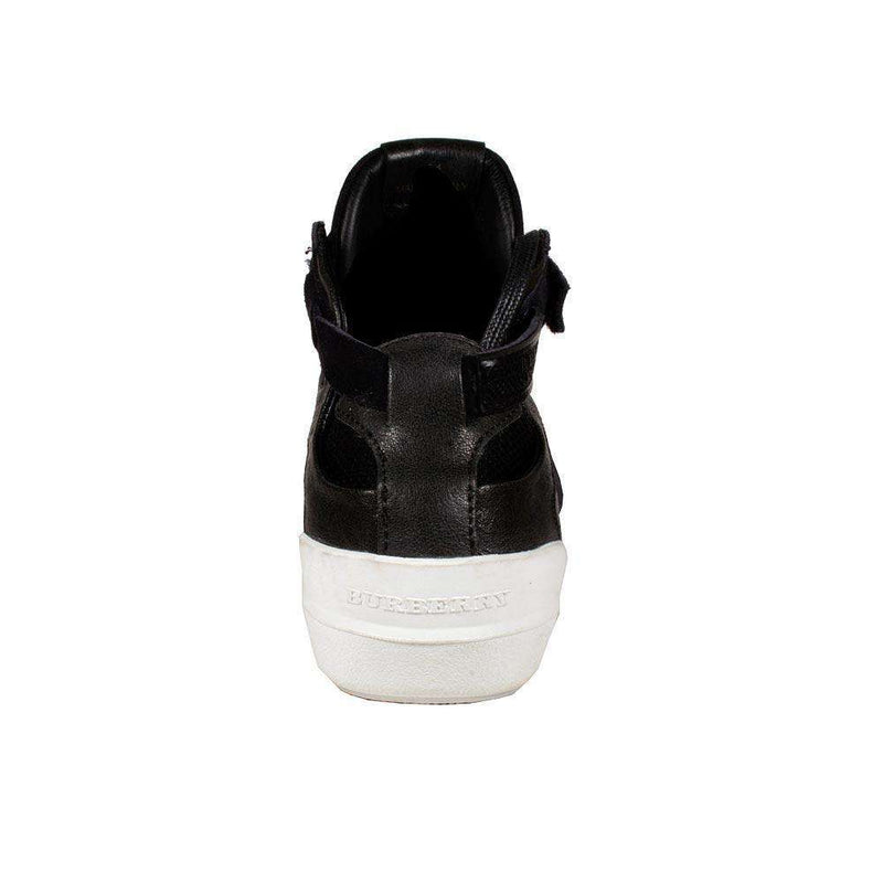 Burberry Mens Shoes Black High-Top Leather Sneakers (BUR039)-AmbrogioShoes