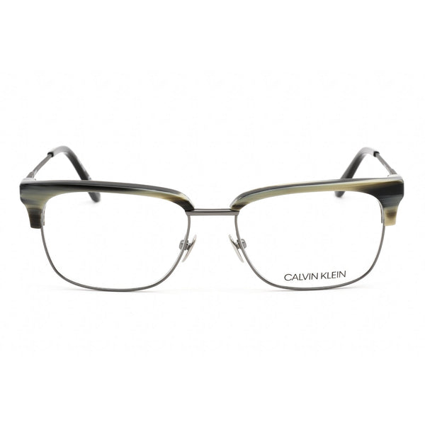Calvin Klein CK18124 Eyeglasses CHARCOAL HORN/Clear demo lens-AmbrogioShoes