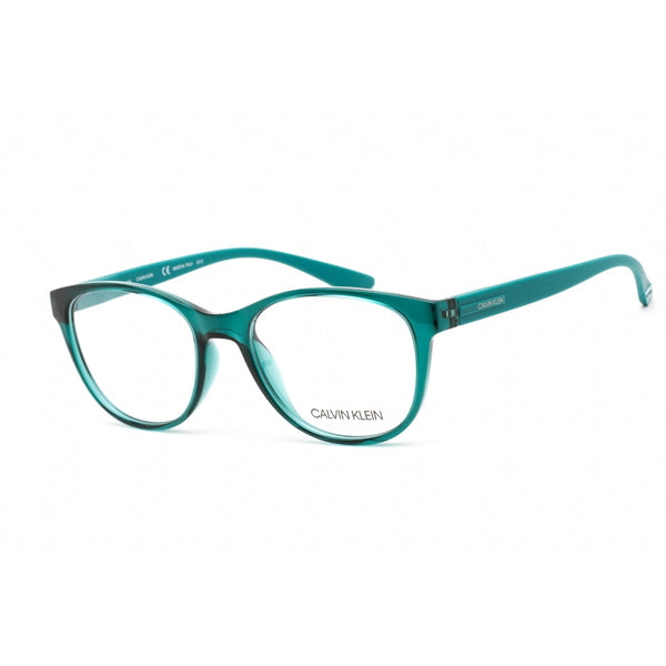Calvin Klein CK19572 Eyeglasses CRYSTAL TEAL/Clear demo lens-AmbrogioShoes