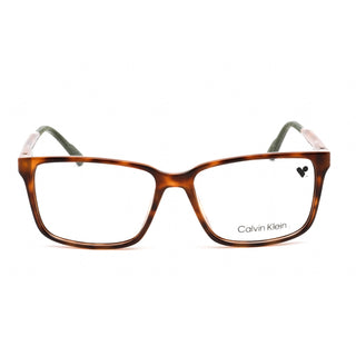 Calvin Klein CK21525 Eyeglasses BROWN HAVANA/Clear demo lens-AmbrogioShoes