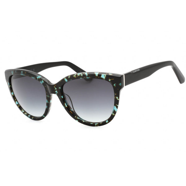 Calvin Klein CK21709S Sunglasses Petrol Havana / Blue Grey Gradient-AmbrogioShoes