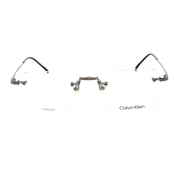 Calvin Klein CK22112T Eyeglasses DARK GUN/Clear demo lens-AmbrogioShoes