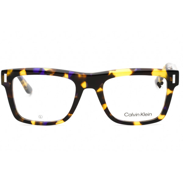Calvin Klein CK23519 Eyeglasses BROWN BLUE HAVANA/Clear demo lens-AmbrogioShoes