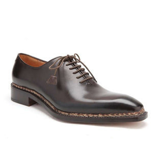 Caporicci 1400 Men's Luxury Italian Designer Shoes Brown Calf-Skin Leather Oxfords (CAP1009)