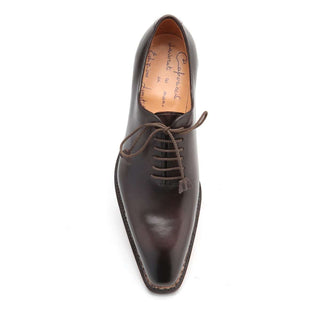 Caporicci 1400 Men's Luxury Italian Designer Shoes Brown Calf-Skin Leather Oxfords (CAP1009)