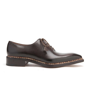 Caporicci 1400 Men's Luxury Italian Designer Shoes Brown Calf-Skin Leather Oxfords (CAP1009)