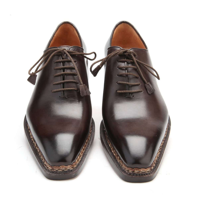 Caporicci Men's Luxury Italian Shoes Brown Calfskin Oxfords ART1400 (CAP1039)-AmbrogioShoes