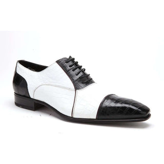 Caporicci 201 Exotic Alligator Skin Cap-Toe Oxfords (CAP1026)-AmbrogioShoes