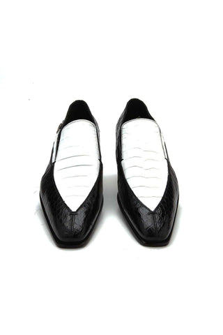 Caporicci 203 Alligator Skin Split-Toe Loafer-AmbrogioShoes