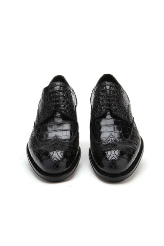 Caporicci 3318 Alligator Skin Wing-Tip Derby-AmbrogioShoes