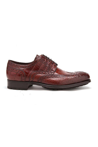 Caporicci 3318 Alligator Skin Wing-Tip Derby-AmbrogioShoes