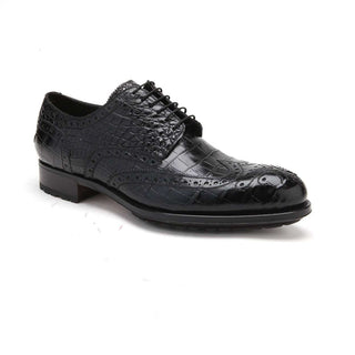 Caporicci 3318 Exotic Alligator Skin Wing-Tip Derby (CAP1114)-AmbrogioShoes