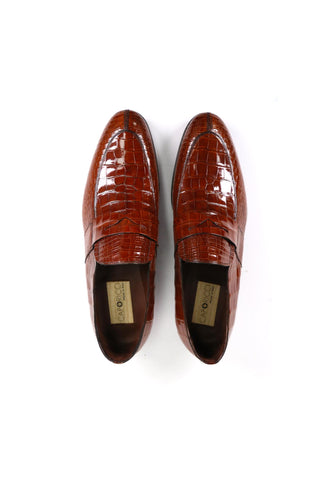 Caporicci 3321 Alligator Penny Loafer-AmbrogioShoes
