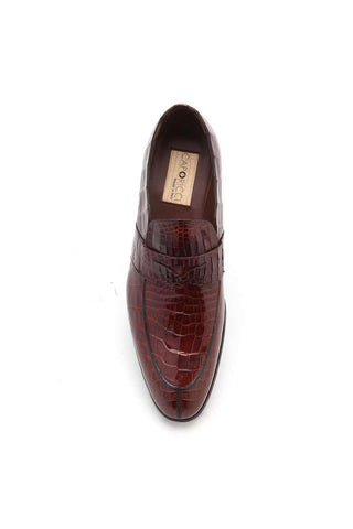 Caporicci 3321 Alligator Penny Loafer-AmbrogioShoes