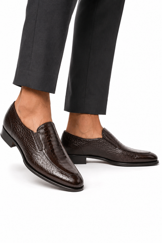 Caporicci 3324 Ostrich & Peccary Loafer-AmbrogioShoes