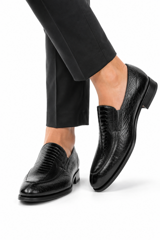 Caporicci 3324 Ostrich & Peccary Loafer-AmbrogioShoes