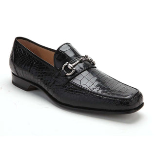 Caporicci 9872 Men's Luxury Italian Designer Shoes Alligator Black Loafers (CAP1119)