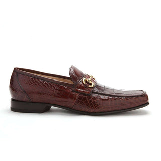 Caporicci 9872 Men's Luxury Italian Designer Shoes Alligator Gold Brown Loafers (CAP1121)-AmbrogioShoes