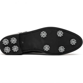 Caporicci Italian Black Exotic Alligator Golf Oxfords (CAP2013)-AmbrogioShoes