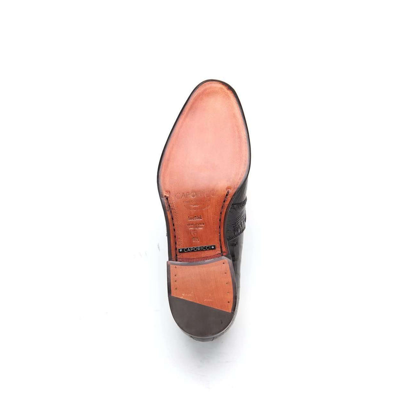 Caporicci Men's Luxury Italian Shoes 1208 Alligator Gold Loafers (CAP1102)-AmbrogioShoes