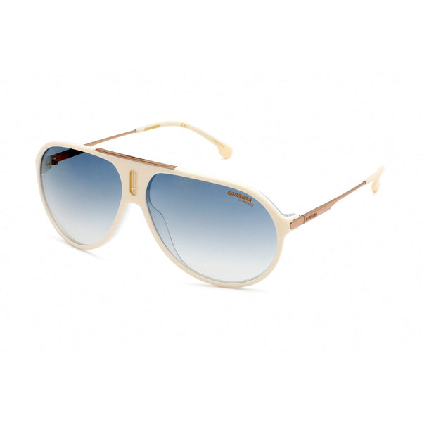 Carrera HOT65 Sunglasses Ivory / Blue Shaded Gold Mirror Unisex-AmbrogioShoes