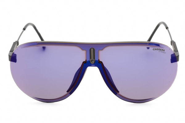 Carrera SUPERCHAMPION Sunglasses BLACK BLUE / BLUE SKY SP Unisex-AmbrogioShoes